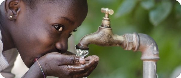 Child drinking water